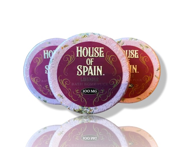 Hemp Bath Bomb Pucks (100mg) Lavender (3 Pack)