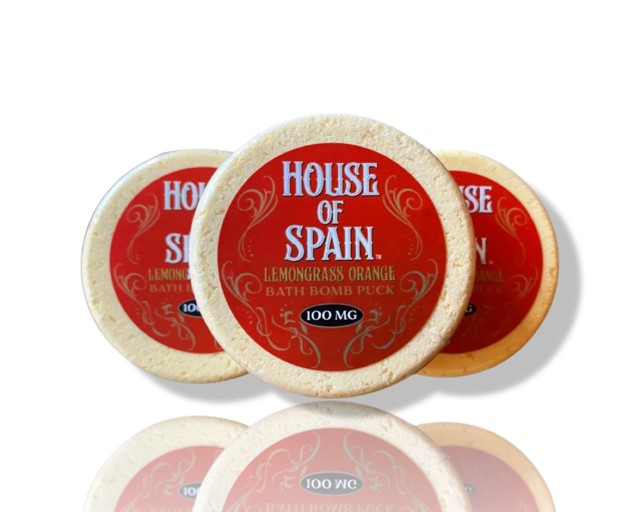 Hemp Bath Bomb Pucks (100mg) Lemongrass Orange (3 Pack)