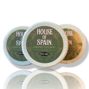 Hemp Bath Pucks (100mg each) Rosemary Peppermint Bath Pucks (3 Pack)