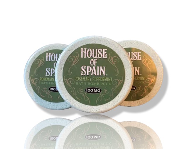 Hemp Bath Pucks (100mg each) Rosemary Peppermint Bath Pucks (3 Pack)