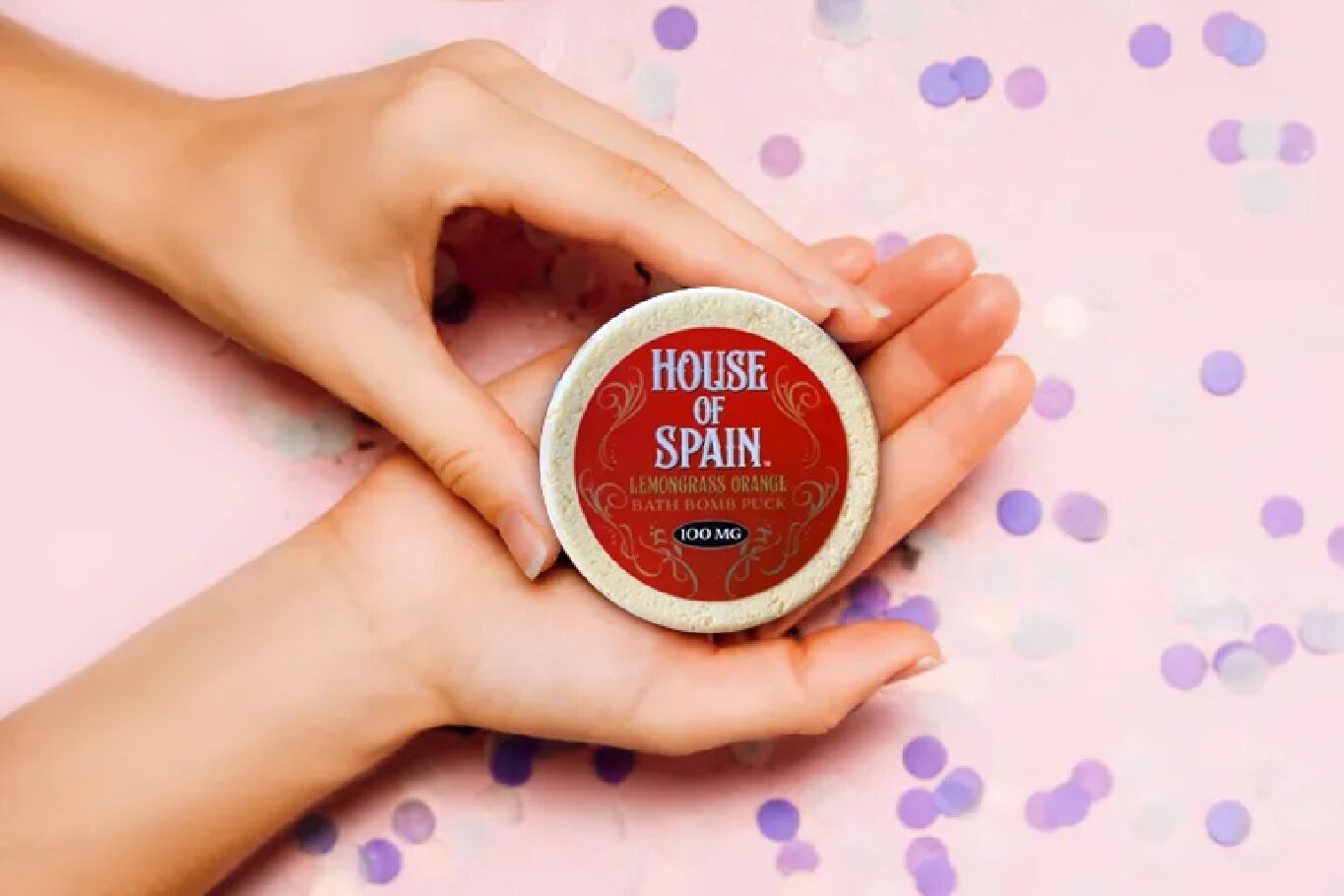 Hemp Bath Bomb Pucks (100mg) Lemongrass Orange (3 Pack) - Image 3