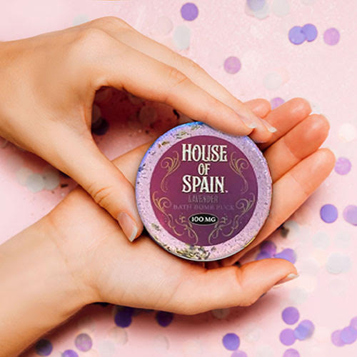 Hemp Bath Bomb Pucks (100mg) Lavender (3 Pack) - Image 3